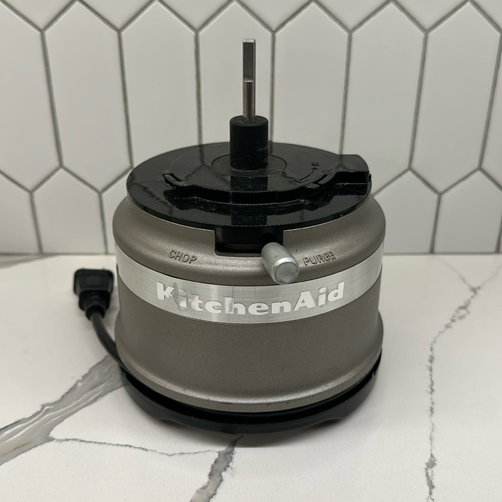 BASE ONLY -  Silver KitchenAid 2-Speed Food Chopper Processor